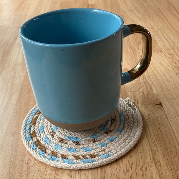 MUG RUG WITH COFFEE MUG BRAND NEW RUG IS HANDMADE - Picture 5 of 10